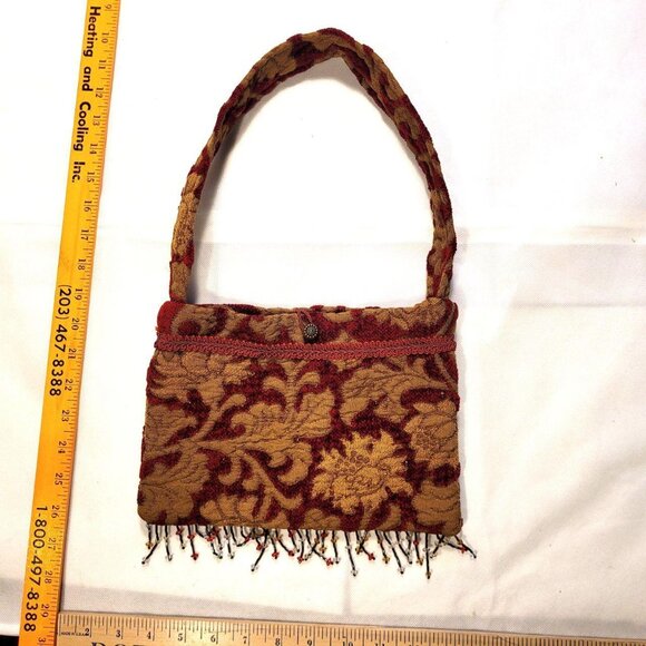 Evening Bag with bead fringe trim - Picture 1 of 3